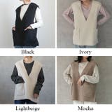 ボアベスト Vネック 秋冬 | Cinderella | 詳細画像3