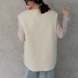 ボアベスト Vネック 秋冬 | Cinderella | 詳細画像8