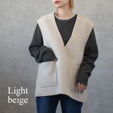 ボアベスト Vネック 秋冬 | Cinderella | 詳細画像10