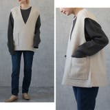 ボアベスト Vネック 秋冬 | Cinderella | 詳細画像12