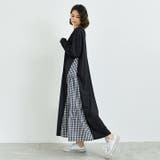 異素材切替ワンピース ロング 長袖 | Cinderella | 詳細画像8 