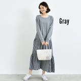 異素材切替ワンピース ロング 長袖 | Cinderella | 詳細画像9 