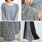 異素材切替ワンピース ロング 長袖 | Cinderella | 詳細画像12 