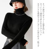 リブニット タートルネック レディース | Cinderella | 詳細画像2