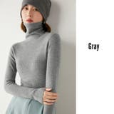 リブニット タートルネック レディース | Cinderella | 詳細画像7