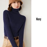 リブニット タートルネック レディース | Cinderella | 詳細画像9