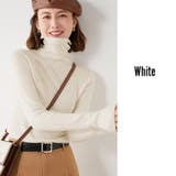 リブニット タートルネック レディース | Cinderella | 詳細画像10