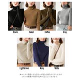 リブニット タートルネック レディース | Cinderella | 詳細画像12