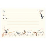 ポストカード ハガキ箋 音符で遊ぶ猫 | cinemacollection | 詳細画像3 