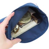 クロミ コスメポーチ デニムサガラ刺繍フラットポーチ | cinemacollection | 詳細画像3 