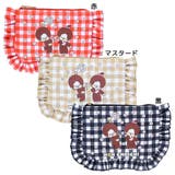 モンチッチ コスメポーチ ギンガムチェックフリルポーチ | cinemacollection | 詳細画像1