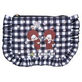 モンチッチ コスメポーチ ギンガムチェックフリルポーチ | cinemacollection | 詳細画像6
