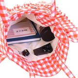 モンチッチ 巾着バッグ ギンガムチェックフリル巾着トートバッグ | cinemacollection | 詳細画像3