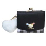 ウサハナ 財布 チェックプレート口金ミニ財布 ブラック サンリオ ラビット | cinemacollection | 詳細画像1 