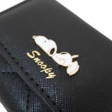 スヌーピー 財布 寝転びプレートミニ財布 ブラック ピーナッツ ラビット | cinemacollection | 詳細画像5 