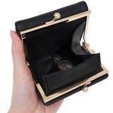 スヌーピー 財布 寝転びプレート口金ミニ財布 ブラック ピーナッツ ラビット | cinemacollection | 詳細画像4 