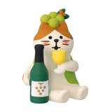 concombre マスコット ほろ酔いぶどう酒猫 白 デコレ | cinemacollection | 詳細画像1 