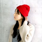レッド | リブニットキャップ◆ニット帽 ニットキャップ カラーキャップ | CITRINE Chakra