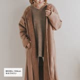 モカブラウン | 裏ボアボンディングフリースノーカラーコート◆裏ボア フリース ノーカラー | CITRINE Chakra