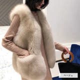 ベージュ | エコファーベスト◆アウター エコファー フェイクファー | CITRINE Chakra