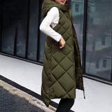 フード付き中綿ロングベスト◆アウター 中綿 ベスト | CITRINE Chakra | 詳細画像10