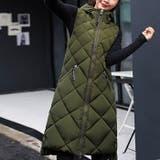 フード付き中綿ロングベスト◆アウター 中綿 ベスト | CITRINE Chakra | 詳細画像12