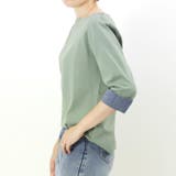 袖口裏シャンブレー七分袖カットソー◆ロンT 長袖Tシャツ カットソー | CITRINE Chakra | 詳細画像5 