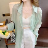 長袖シアーシャツ◆シャツ ブラウス 透け感 | CITRINE Chakra | 詳細画像10 