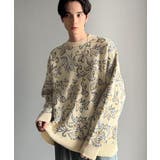 【classical origin】視線を奪う、ジャガード花柄ニット Jacqu… | Classical Elf Men | 詳細画像1 