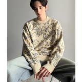 【classical origin】視線を奪う、ジャガード花柄ニット Jacqu… | Classical Elf Men | 詳細画像2 