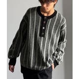 グレー | ヘンリーストライプニット Henley Striped | Classical Elf Men