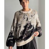 ベージュ | ニュアンス柄Wジャガードシャギーニット Nuanced Pattern | Classical Elf Men