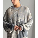 ニュアンス柄Wジャガードシャギーニット Nuanced Pattern | Classical Elf Men | 詳細画像1