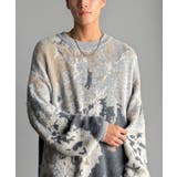 ニュアンス柄Wジャガードシャギーニット Nuanced Pattern | Classical Elf Men | 詳細画像3