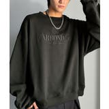 チャコール | 刺繍カレッジロゴ裏起毛スウェット Embroidered College | Classical Elf Men