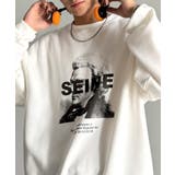 オフホワイト | 肖像画裏起毛スウェット Face Art | Classical Elf Men