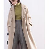 大人クラシカルな1枚。ニットモッサロングトレンチコート[品番  