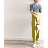 胸きゅん、褒められトップス。配色メロウ5分袖シャーリングトップス | Classical Elf  | 詳細画像15 