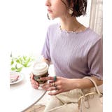 胸きゅん、褒められトップス。配色メロウ5分袖シャーリングトップス | Classical Elf  | 詳細画像18 