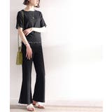 胸きゅん、褒められトップス。配色メロウ5分袖シャーリングトップス | Classical Elf  | 詳細画像4 