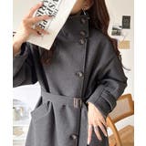 ロング丈が気分♪ニットモッサスタンドカラーロングコート | Classical Elf  | 詳細画像10 