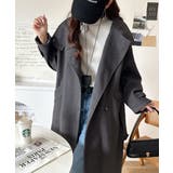 ロング丈が気分♪ニットモッサスタンドカラーロングコート | Classical Elf  | 詳細画像18 