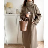 ロング丈が気分♪ニットモッサスタンドカラーロングコート | Classical Elf  | 詳細画像25 