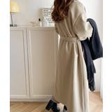 ロング丈が気分♪ニットモッサスタンドカラーロングコート | Classical Elf  | 詳細画像30 