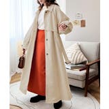 360度上品魅せ。2wayスタンドカラーボリュームスリーブニットモッサトレンチコ… | Classical Elf | 詳細画像5