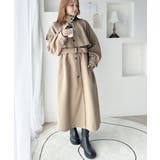 360度上品魅せ。2wayスタンドカラーボリュームスリーブニットモッサトレンチコ… | Classical Elf | 詳細画像30