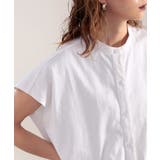 ホワイト | シャツ見えするのにシワになりにくい!綿100%。しっかり生地のバンドカラーカット… | Classical Elf