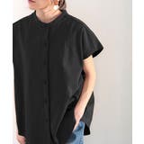 ブラック | シャツ見えするのにシワになりにくい!綿100%。しっかり生地のバンドカラーカット… | Classical Elf