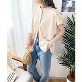 ナチュラル | シャツ見えするのにシワになりにくい!綿100%。しっかり生地のバンドカラーカット… | Classical Elf