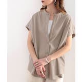 グレージュ | シャツ見えするのにシワになりにくい!綿100%。しっかり生地のバンドカラーカット… | Classical Elf